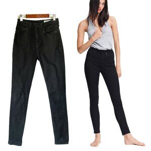 Rag & Bone Nina High Rise Skinny Jeans No Fade Black Size 25